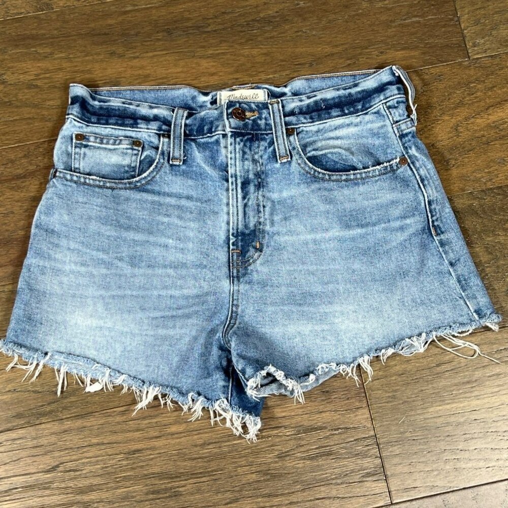 MADEWELL The Perfect Jean Short Light Wash Distressed Sz 26 (US 2) #G3307 EUC